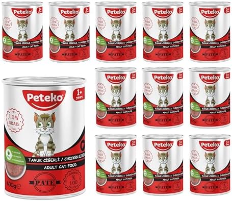 Yetişkin Kedi Tavuk Ciğerli Pate 400 Gr x 12 adet