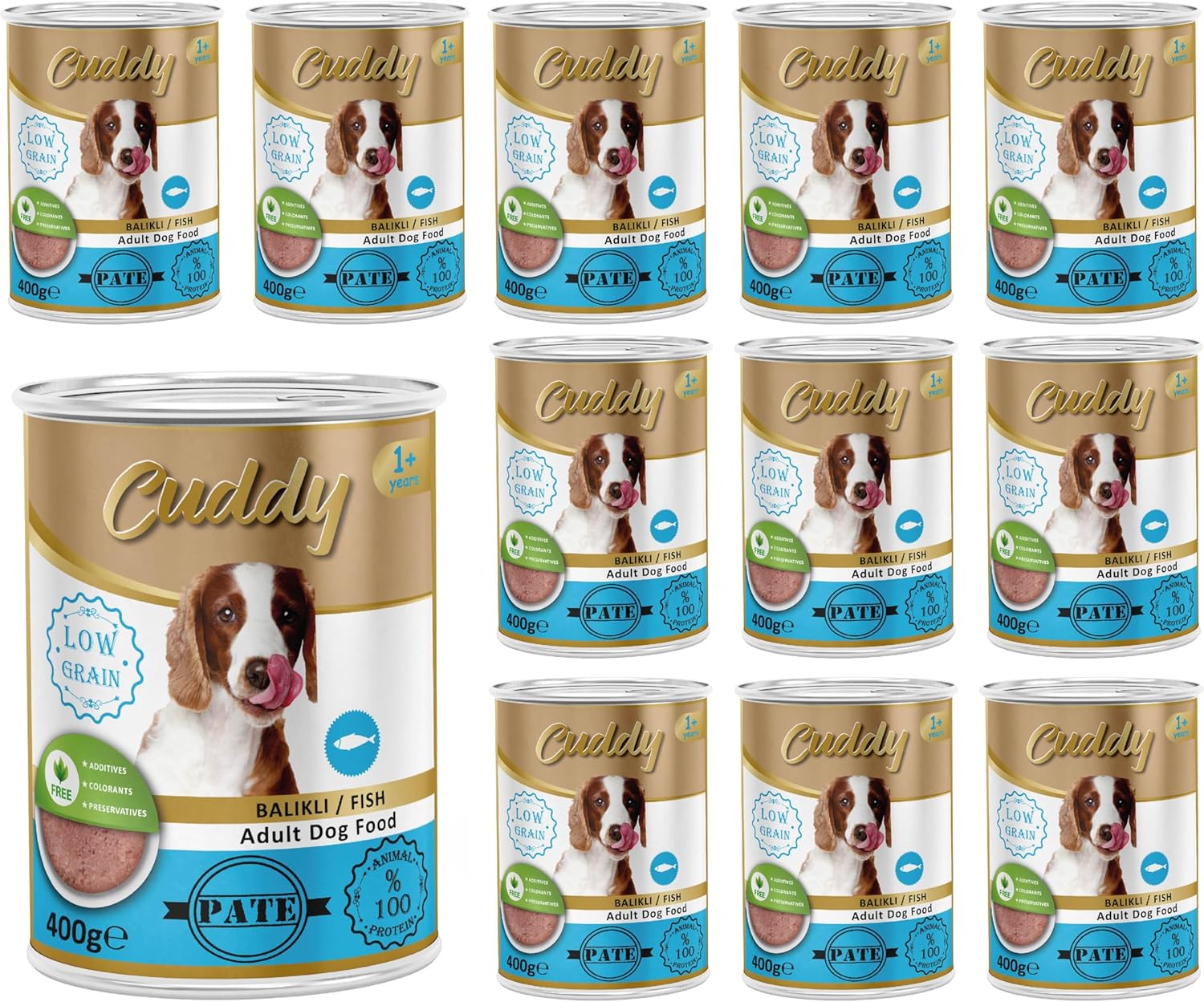 Alternative view of Cuddy Yetişkin Köpek Balıklı Pate Yaş Mama 400 Gr x 12 adet