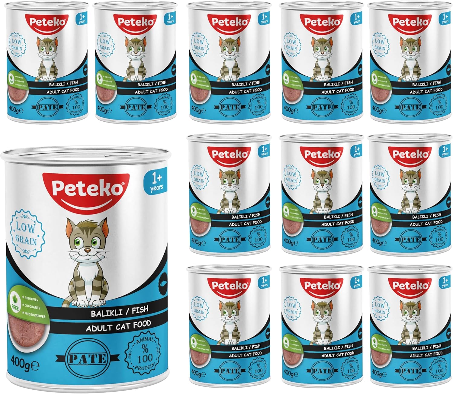 Alternative view of Yetişkin Kedi Balıklı Pate 400 Gr x 12 adet