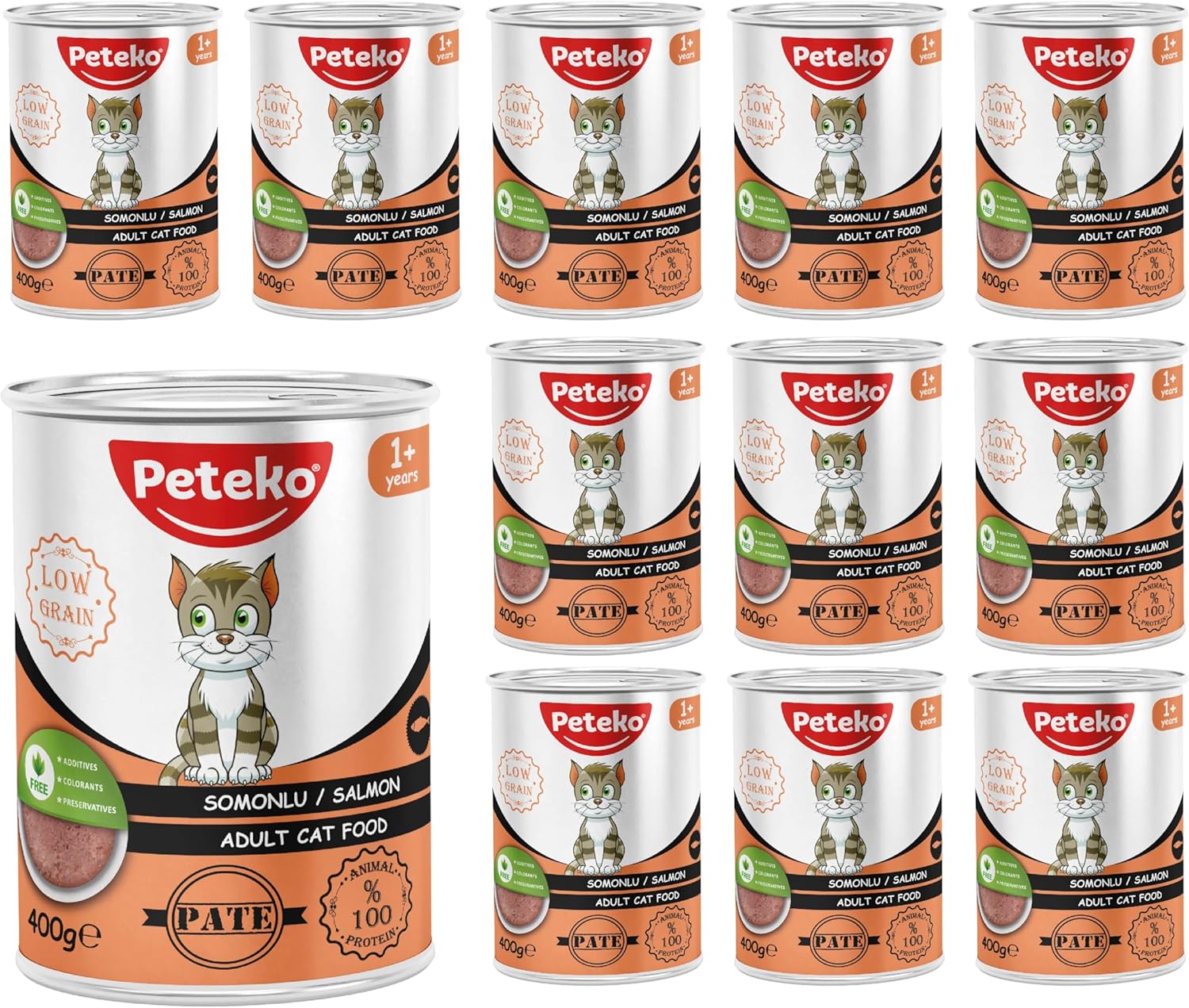Yetişkin Kedi Somonlu Pate 400 Gr x 12 adet