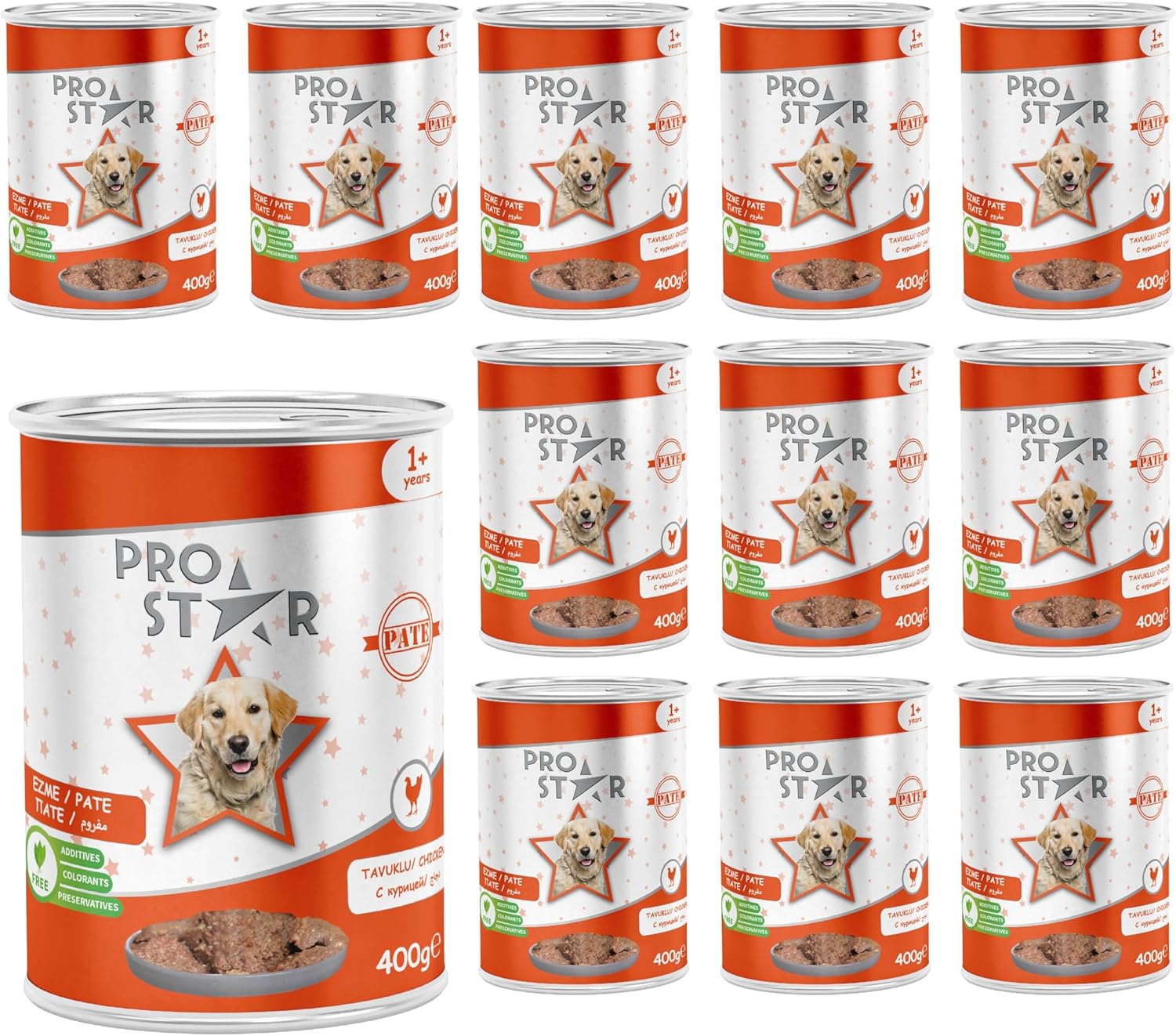 Alternative view of Prostar Yetişkin Köpek Tavuklu Pate 400 Gr x 12 adet
