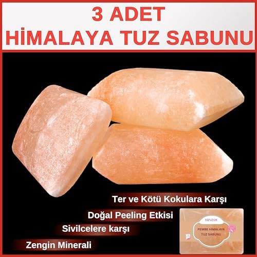 Alternative view of Bitkisel Himalaya Tuz Sabunu 300-350 Gr x 3 Adet Zengin Mineralli Doğal Saf Pembe Himalaya Kaya Tuzu Sabunu Doğal Peeling