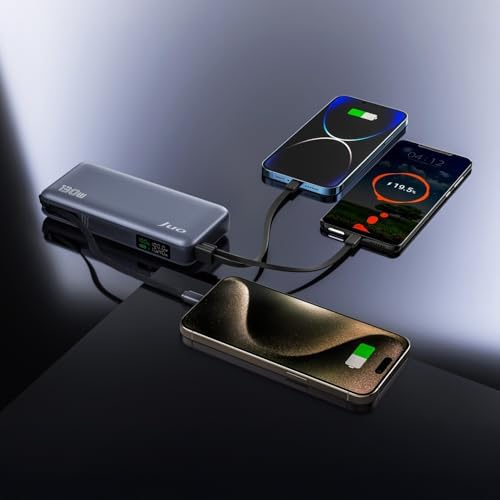 Alternative view of 20000mAh 130W LED Ekranlı USB-A + Type-C Kablolu Powerbank Taşınabilir Hızlı Şarj Cihazı