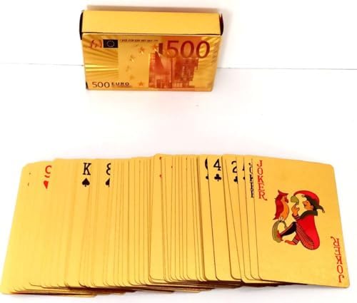 Alternative view of 500 Euro Temalı Altın Renkli Oyun Kartları, Pişti ve 51 Oyunu İçin, Özel Tasarım