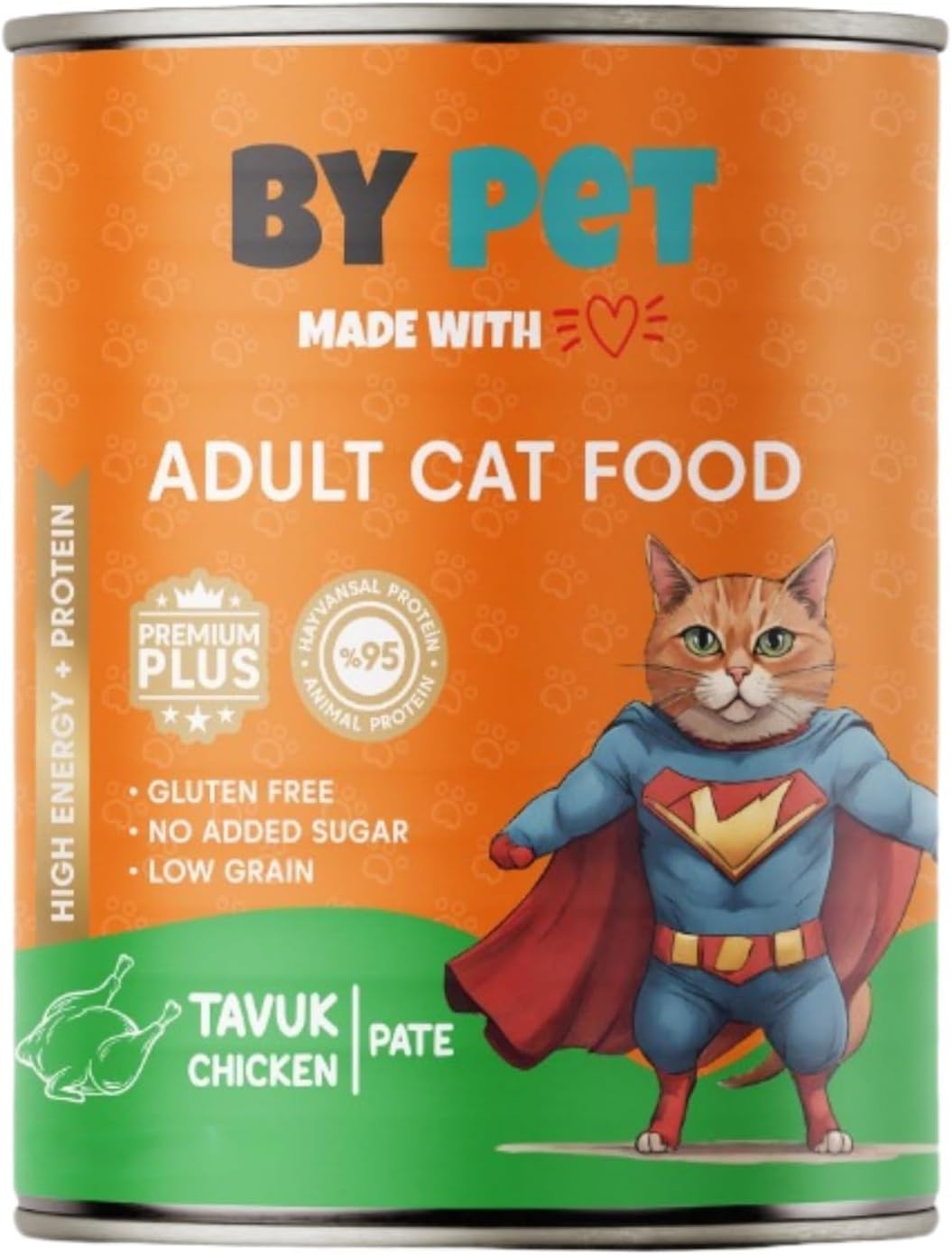 Alternative view of Bypet Tavuk Etli Yetişkin Yaş Kedi Maması 1 Adet -400 Gram Konserve