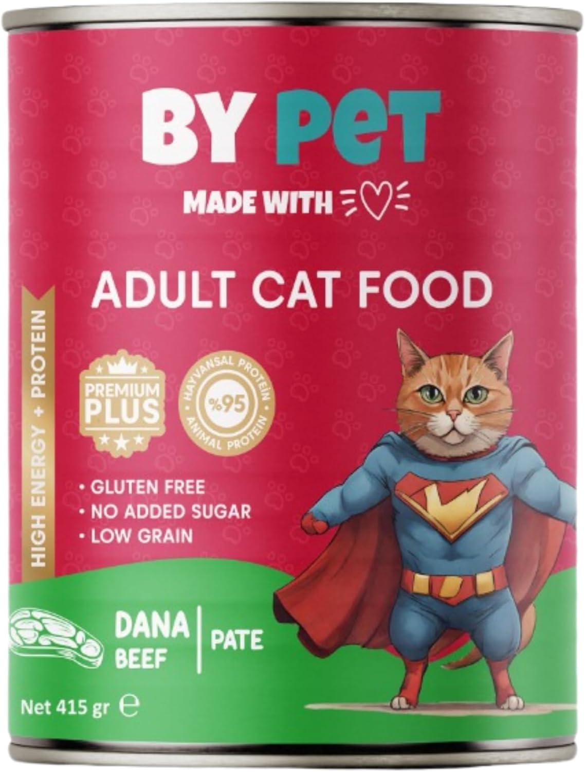 Alternative view of Bypet Dana Etli Yetişkin Yaş Kedi Maması 1 Adet -400 Gram Konserve