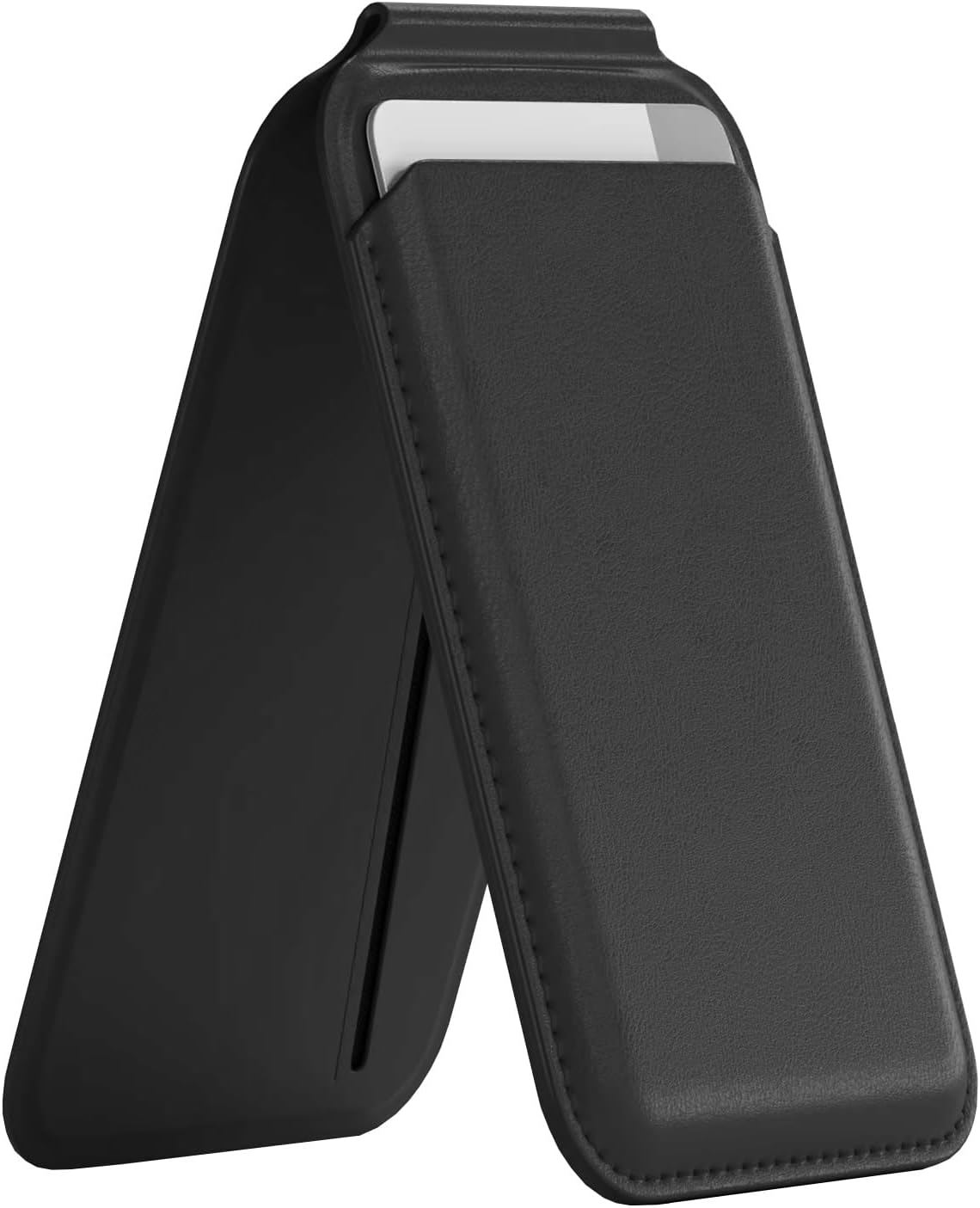 Buff WalletMag 2.0 için MagSafe Özellikli 4 Kartlı Katlanabilir Stantlı Manyetik Deri Cüzdan (Siyah)