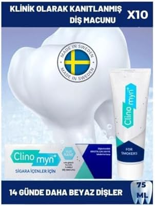 Alternative view of CLINOMYN Sigara Içenler Için Smokers Diş Beyazlatan Leke Giderici Diş Macunu 10x75 ml