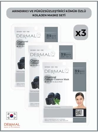 Alternative view of Dermal Arındırıcı Ve Pürüzsüzleştirici Kömür Özlü Kolajen Maske 23 gr 3 Adet