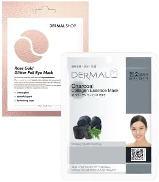 Dermal 3 Katmanlı Rose Göz Maskesi ve Arındırıcı Ve Pürüzsüzleştirici Kömür Özlü Kolajen Maske Seti