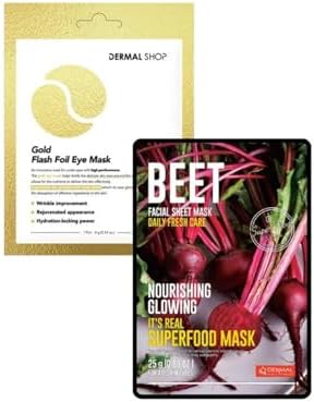 Alternative view of Dermal 3 Katmanlı Göz Maske ve Besleyici, Canlandırıcı,%100 Pamuk Pancar Maske Seti