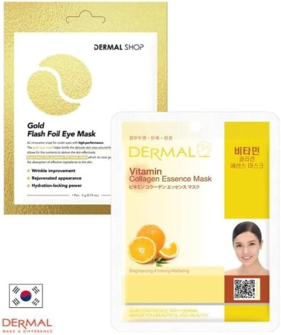 Dermal 3 Katmanlı Göz Maskesi ve Aydınlatıcı, Sıkılaştırıcı, Arındırıcı Vitamin Özlü Kolajen Maske Set