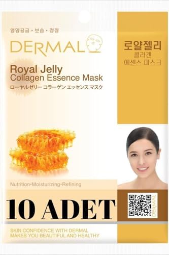 Alternative view of Dermal Besleyici, Nemlendirici, Arındırıcı Arı Sütü Özlü Kolajen Maske 23gr X10 Adet