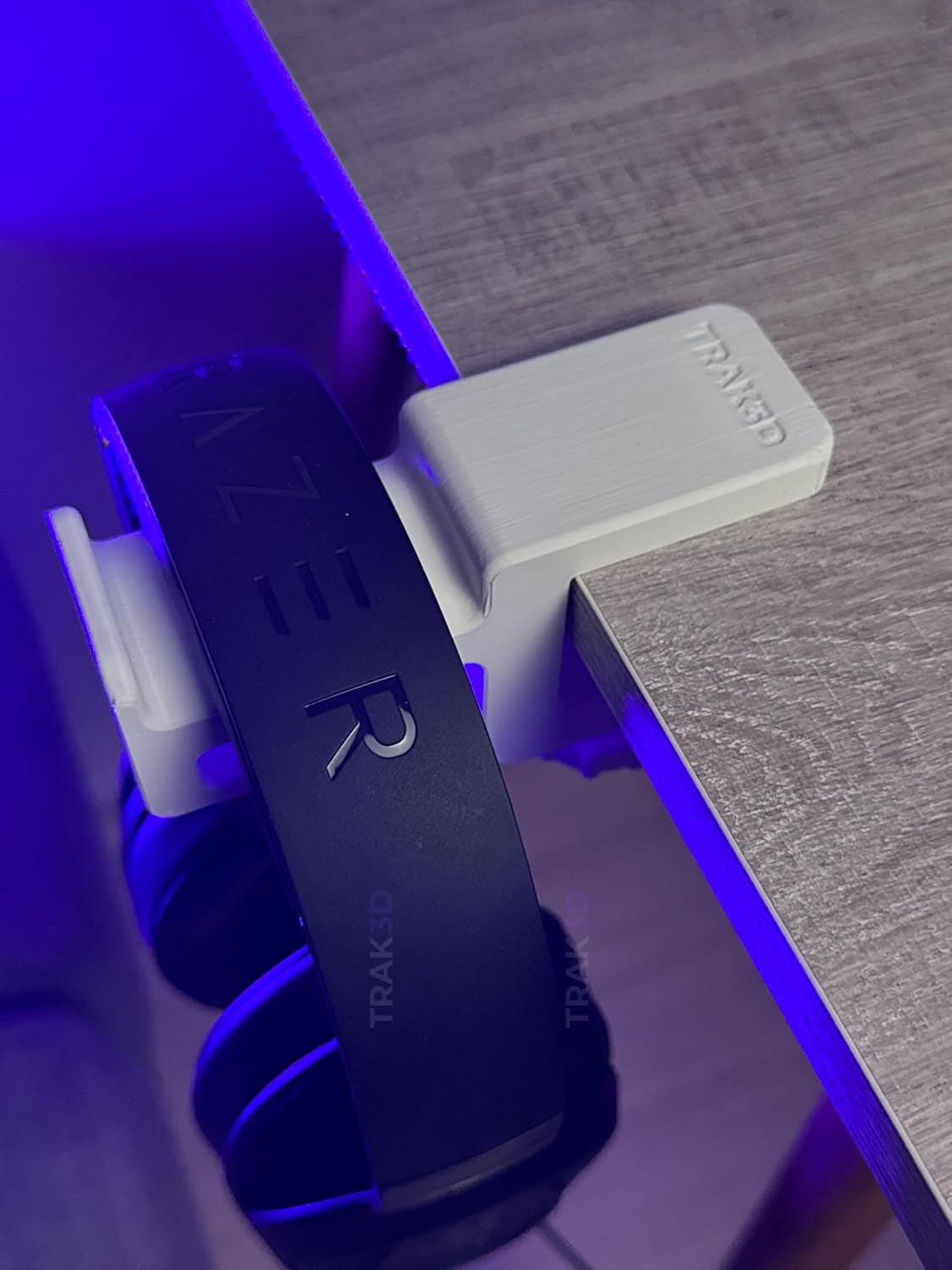 Alternative view of Premium Beyaz Masa Kenarı Kulaklık Standı – Shadow Edition V6 (Yeni Versiyon) | Kaydırmaz Keçeli, Ergonomik ve Güçlendirilmiş