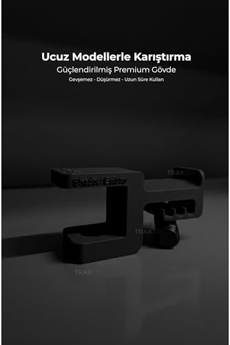 Premium Siyah Masa Kenarı Kulaklık Standı – Shadow Edition V6 (Yeni Versiyon) | Kaydırmaz Keçeli, Ergonomik ve Güçlendirilmiş