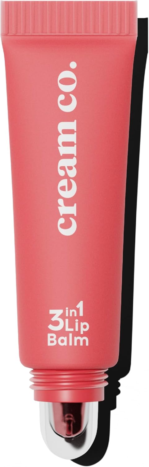 Cream Co. Nemlendirici Parlatıcı 3in1 Lip Balm, Dudak Bakım, Rose Gülkurusu, Hyaluronik Asit Seramid