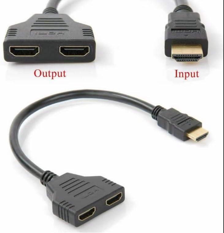 Alternative view of HDMI Splitter Adaptör Kablosu, Erkek-Hdmi Dişi X 2 Adaptör 30 Cm Kablo Çoklayıcı Splitter, Aynı Anda İki Aynı TV'yi Destekler 1080P