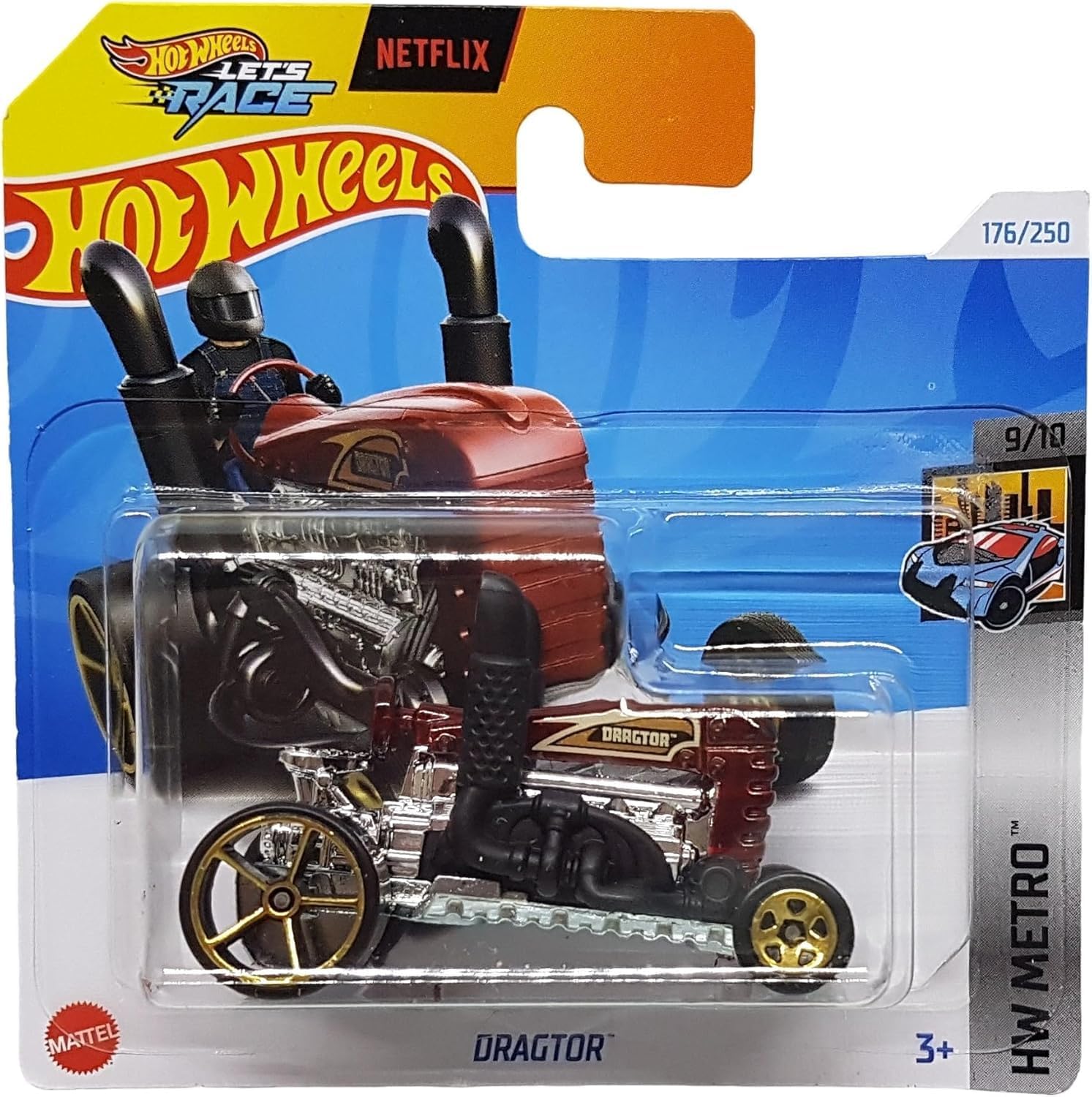 Alternative view of Dragtor - HTF04 - Short Card - Mattel – 1:64
