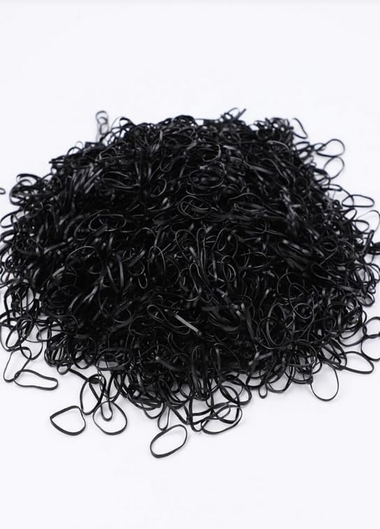 1000 Adet Siyah Saç Örgü LastiğiToka Seti Lastik Toka Seti, Lastik Toka Seti, Toka Organizer, Toka, Kız Çocuk Toka, Toka Organizer