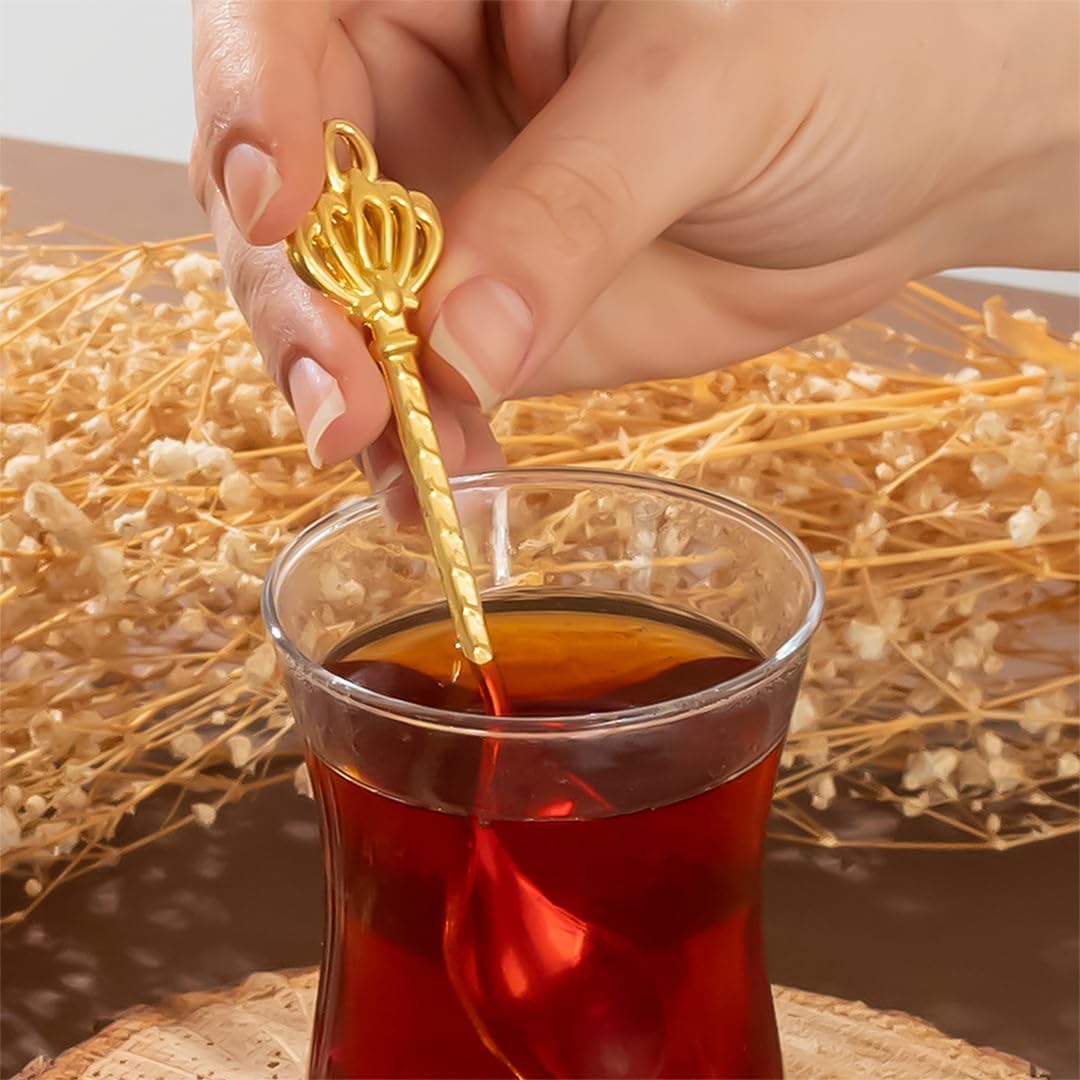 004 6'lı Çay Kaşığı Seti Antika Sunum Kaşığı Çeyizlik Çay Kaşığı