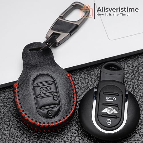 (Mini Cooper ile Uyumlu F54 F55 F56 F60) Deri Anahtar Kılıfı