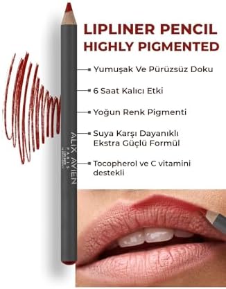 Uzun Süre Kalıcı Dağılma Yapmayan Nemlendirici Dudak Kalemi - Lipliner Pencil 16 Red Carpet