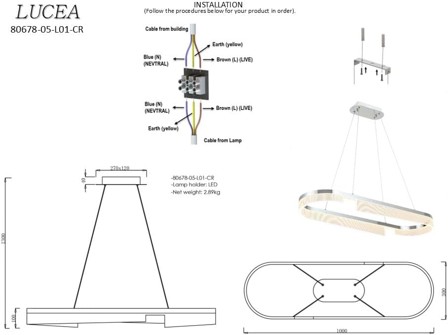 Alternative view of Dorada Ledli Krom Masa Üstü Avize 60w 3000k