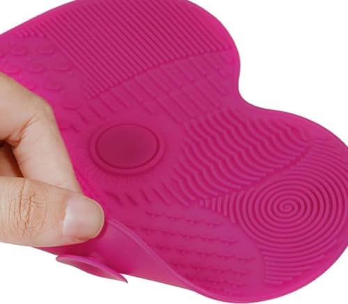Silikon Makyaj Fırça Temizleme Pedi Pratik ve Kolay Kullanımlı Fırça Temizleyici Mat Aparat (15 Cm)