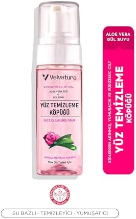 Yüz Temizleme Köpüğü Gül Suyu ve Aloe İçeren Canlandırıcı, Ferahlatıcı Etkili
