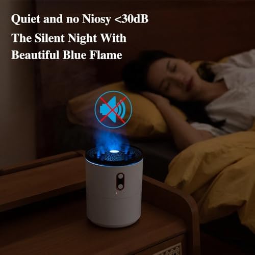 Alternative view of Humidifier Buhar Makinesi Nemlendirici Aroma Terapi Difüzörü 450 Ml Kapasiteli 13x11 cm Ev Ofis Spa Oda Nemlendirici Uyku Kalitesini Artırır (K21 Beyaz)