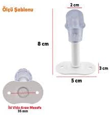 Alternative view of Kapı Stoperi Duvar Koruyucu Kapı Tamponu Durdurucu 8 cm 5 ADET (BEYAZ)