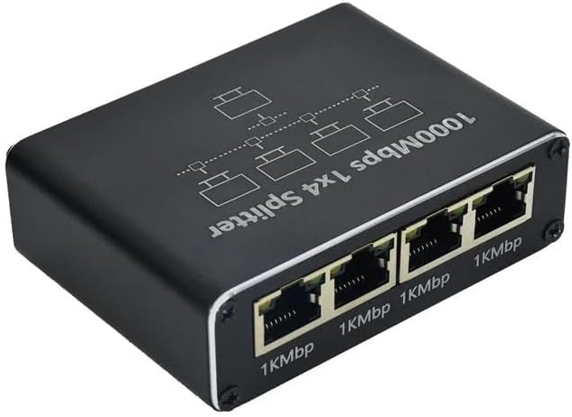 Alternative view of 1 Gigabit Ethernet Anahtarı 4 Bağlantı Noktalı 1000Mbps, 1 ila 4 Ethernet Splitter, LAN Ağ Anahtarı 1-2 Gigabit Ağ Bölücü, Bilgisayar, HUB, Anahtar, Yönlendirici ZR889