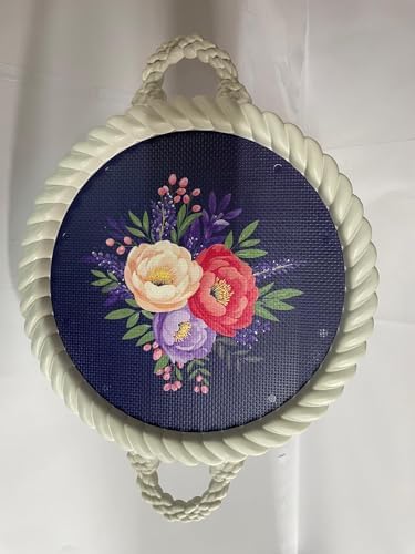 Alternative view of Lüks Dekoratif Plastik tepsi Bukleli Çerçeve 35 x 35 Çiçek Buketi Desenli