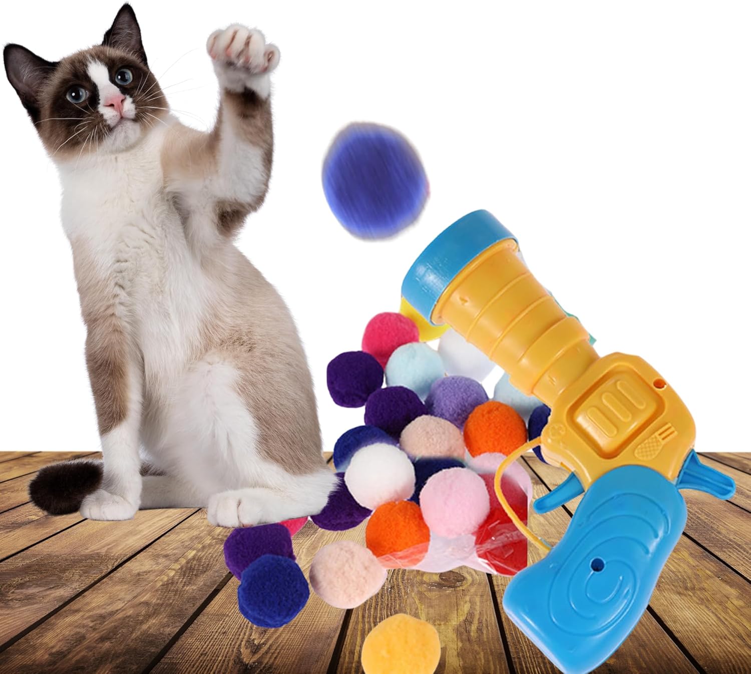 Alternative view of İnteraktif Kedi Oyun Tabancası, Peluş Top Atan İnteraktif Kedi Oyun Tabancası - (Hediye Peluş Toplar)