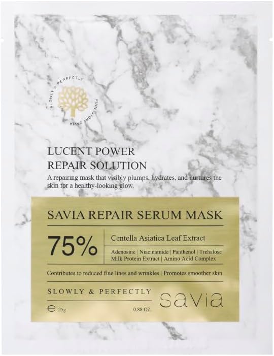 Alternative view of Ovaco Onarıcı ve Kırışıklık Karşıtı Savia Yaprak Yüz Maskesi, Yüzde 75 Centella Asiatica, Niacinamide ve Hyaluronik Asit, Yoğun Nemlendirici ve Yenileyici Bakım