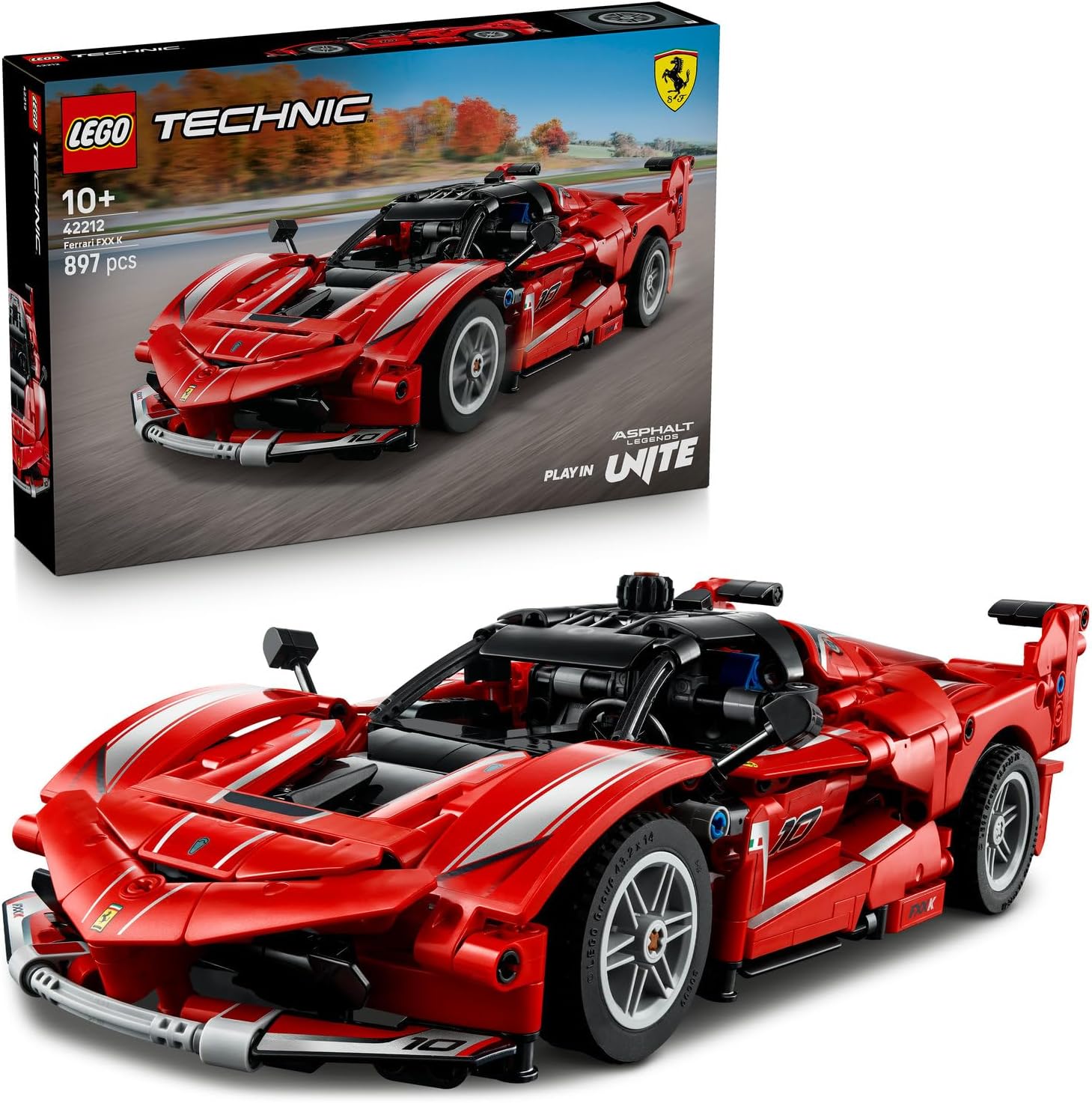 Ferrari FXX K 42212 – 10 Yaş ve Üzeri Çocuklar için STEM'e İlgi Uyandıran Model Araba Oyuncak Yapım Seti, Spor Araba Tutkunları İçin Yaratıcı Hediye Fikri ve Eğitici Oyun (897 Parça)