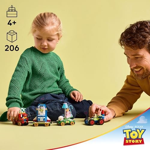 ǀ ve Pixar Oyuncak Hikayesi Kutlama Treni ve RC Araba 43264-4 Yaş ve Üzeri Araba Hayranı Çocuklar için Araba İçeren Oyuncak Yapım Seti, Doğum Günü ve Özel Gün Hediye Fikri (206 Parça)