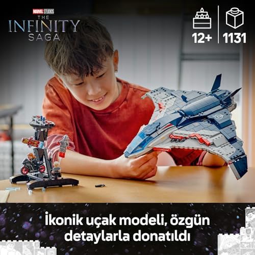 ǀ Avengers: Ultron Çağı Quinjet 76325 – 12 Yaş ve Üzeri Süper Kahraman Seven Çocuklar için Koleksiyonluk Uçağı Oyuncak Yapım Seti, Süper Kahraman Aksiyonu (1131 Parça)