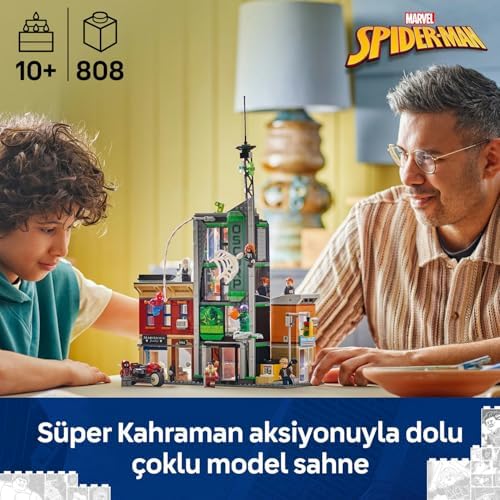ǀ Örümcek Adam, Oscorp'a Karşı 76324 – Süper Kahraman Savaşlarını Seven 10 Yaş ve Üzeri Çocuklar için İnteraktif Oyun ve Sergileme Deneyimi Sunan Yapım Seti, Hediye Fikri (808 Parça)