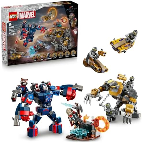 ǀ Avengers: Endgame Thor, Chitauri'ye Karşı 76322 – Süper Kahraman Savaşlarını Seven 8 Yaş ve Üzeri Çocuklar için Yaratıcı Yapım Oyuncağı, Koleksiyonluk Hediye Fikri (373 Parça)