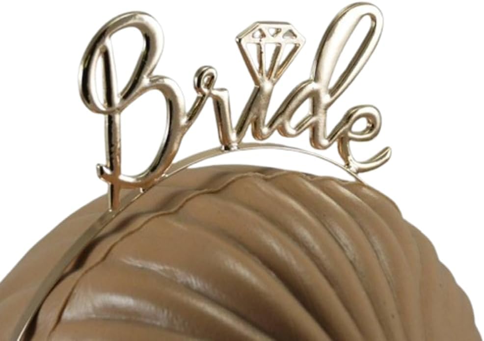 Alternative view of Bride Tek Taş Rose Renk Metal Bekarlığa Veda Partisi Taç Parti1004