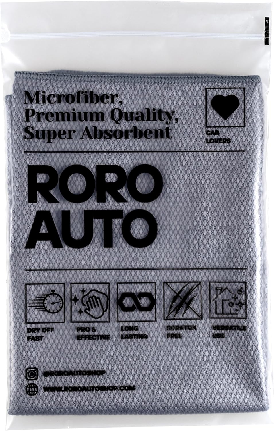 Alternative view of Olimpos Mikrofiber Oto Cam Bezi 50x70 Gri