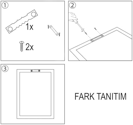 Alternative view of Premium Masif Çam Çerçeve - 3mm MDF Arkalık - 500 Mikron Kırılmaz Şeffaf PVC Ön Koruma - Şık ve Dayanıklı Duvar Ahşap Çerçevesi (Siyah, 50cm x 70cm)