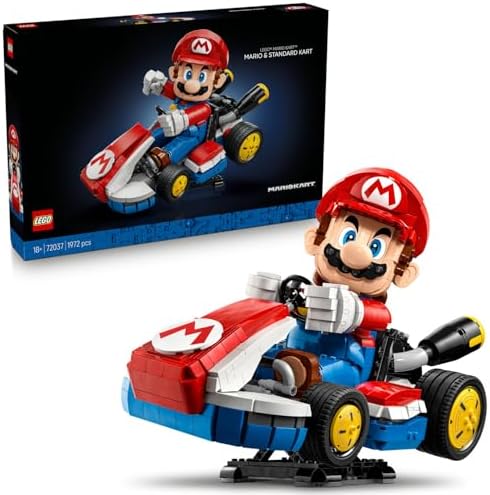 Alternative view of Super Mario: Mario Kart – Mario ve Standard Kart 72037 - Yetişkin Kadınlar ve Erkekler için İnşa Edilebilen Figürü İçeren Koleksiyonluk Yaratıcı Sergileme Modeli Yapım Seti (1972 Parça)
