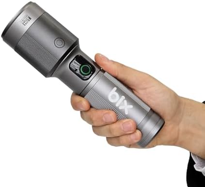 Alternative view of Bix Flashlight BX5101FL 60W LED, Max. 2300 Lümen Parlaklık ve 850 Metreye Kadar Uzun Menzilli, Şarj Edilebilir, LED Güç Göstergeli ve Çok Modlu Kamp Acil Durum için Kompakt El Feneri