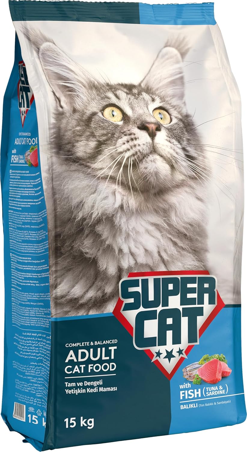 Super Cat Balıklı Yetişkin Kedi Maması 15 KG