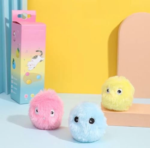 Alternative view of Sensörlü Peluş Kedi Oyuncağı 3 Farkı Ses Çıkaran Dokunmaya Duyarlı Eğlenceli Kedi Oyun Topu (PEMBE)