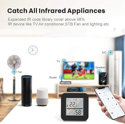 Alternative view of Smart Wifi Infrared Sıcaklık ve Nem Kontrol Sensörü Amazon Alexa Uyumlu