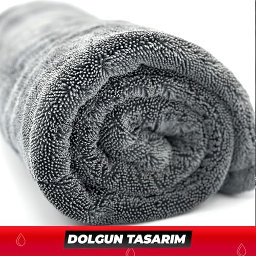Alternative view of - Profesyonel Oto Yıkama Kurulama Havlusu, Ekstra Emici Araba Yıkama Bezi, Lüks Araç Kurutma Havlusu 50x70 cm