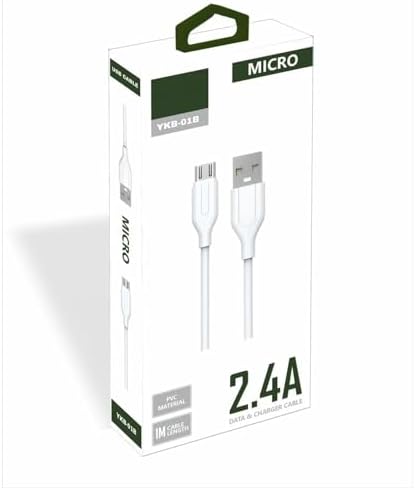 Alternative view of Yetty 2.4A Micro USB Kablo 1m Beyaz YKB-01B